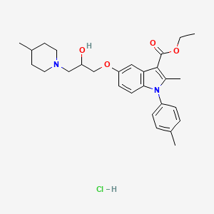 ethyl 5-(2-hydroxy-3-(4-methylpiperidin-1-yl)propoxy)-2-methyl-1-(p-tolyl)-1H-indole-3-carboxylate hydrochloride