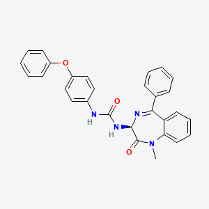 1-(1-methyl-2-oxo-5-phenyl-2,3-dihydro-1H-1,4-diazepin-3-yl)-3-(4-phenoxyphenyl)urea