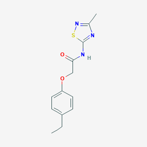 molecular formula C13H15N3O2S B253630 2-(4-ethylphenoxy)-N-(3-methyl-1,2,4-thiadiazol-5-yl)acetamide 