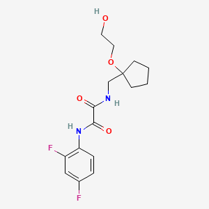 N1-(2,4-difluorophenyl)-N2-((1-(2-hydroxyethoxy)cyclopentyl)methyl)oxalamide
