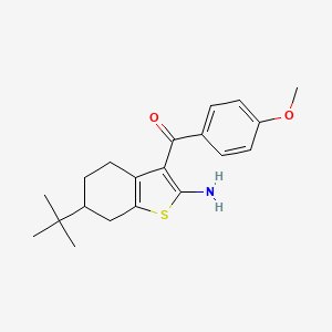 (2-Amino-6-tert-butyl-4,5,6,7-tetrahydro-1-benzothien-3-yl)(4-methoxyphenyl)methanone