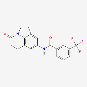 B2536305 N-(4-oxo-2,4,5,6-tetrahydro-1H-pyrrolo[3,2,1-ij]quinolin-8-yl)-3-(trifluoromethyl)benzamide CAS No. 903292-12-6