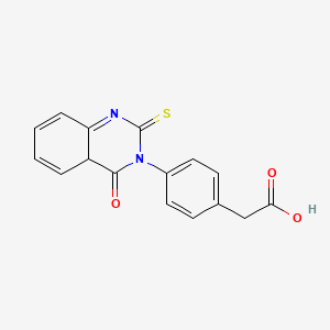 molecular formula C16H12N2O3S B2536306 [4-(4-Oxo-2-thioxo-1,4-dihydro-2H-quinazolin-3-yl)-phenyl]-acetic acid CAS No. 1284633-20-0