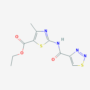 molecular formula C10H10N4O3S2 B253631 Ethyl 4-methyl-2-[(1,2,3-thiadiazol-4-ylcarbonyl)amino]-1,3-thiazole-5-carboxylate 