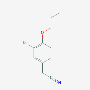 molecular formula C11H12BrNO B2536315 2-(3-Bromo-4-propoxyphenyl)acetonitrile CAS No. 37946-38-6