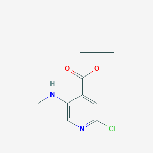 molecular formula C11H15ClN2O2 B2536319 Tert-butyl 2-chloro-5-(methylamino)pyridine-4-carboxylate CAS No. 2248301-62-2