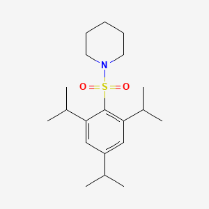 {[2,4,6-Tris(methylethyl)phenyl]sulfonyl}piperidine