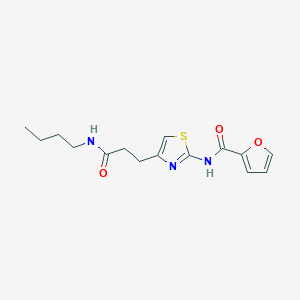 molecular formula C15H19N3O3S B2536329 N-(4-(3-(butylamino)-3-oxopropyl)thiazol-2-yl)furan-2-carboxamide CAS No. 1021228-91-0