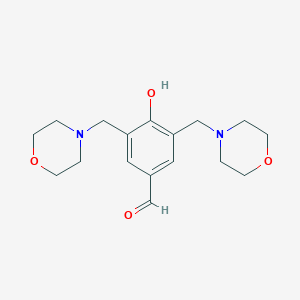 molecular formula C17H24N2O4 B2536341 4-Hydroxy-3,5-bis(morpholinomethyl)benzaldehyde CAS No. 1064288-38-5