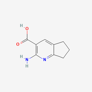 molecular formula C9H10N2O2 B2536343 2-amino-5H,6H,7H-cyclopenta[b]pyridine-3-carboxylic acid CAS No. 115271-79-9