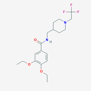 3,4-diethoxy-N-{[1-(2,2,2-trifluoroethyl)piperidin-4-yl]methyl}benzamide