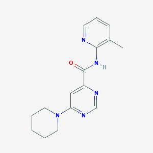 molecular formula C16H19N5O B2536355 N-(3-methylpyridin-2-yl)-6-(piperidin-1-yl)pyrimidine-4-carboxamide CAS No. 2034475-06-2