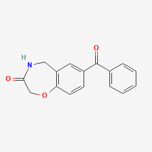 molecular formula C16H13NO3 B2536373 7-benzoyl-4,5-dihydro-1,4-benzoxazepin-3(2H)-one CAS No. 524036-95-1