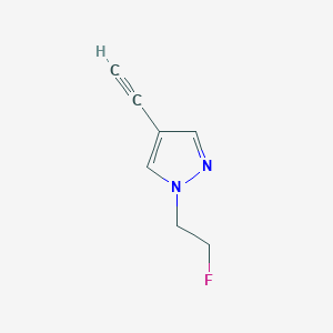 molecular formula C7H7FN2 B2536375 4-乙炔基-1-(2-氟乙基)-1H-吡唑 CAS No. 1823843-56-6