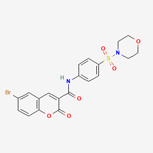molecular formula C20H17BrN2O6S B2536377 6-溴-N-(4-(吗啉磺酰基)苯基)-2-氧代-2H-色烯-3-甲酰胺 CAS No. 554407-56-6