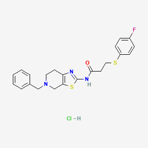 N-(5-benzyl-4,5,6,7-tetrahydrothiazolo[5,4-c]pyridin-2-yl)-3-((4-fluorophenyl)thio)propanamide hydrochloride