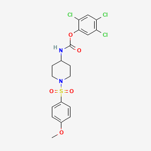 molecular formula C19H19Cl3N2O5S B2536382 2,4,5-trichlorophenyl N-{1-[(4-methoxyphenyl)sulfonyl]-4-piperidinyl}carbamate CAS No. 672950-38-8
