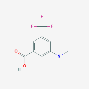 molecular formula C10H10F3NO2 B2536385 3-(Dimethylamino)-5-(trifluoromethyl)benzoic acid CAS No. 157383-41-0