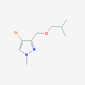 molecular formula C9H15BrN2O B2536388 4-bromo-3-(isobutoxymethyl)-1-methyl-1H-pyrazole CAS No. 1856042-36-8