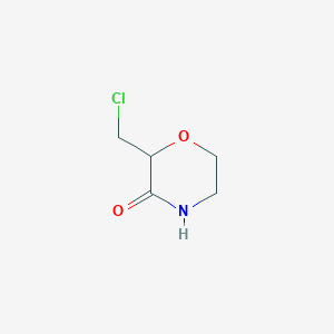 molecular formula C5H8ClNO2 B2536390 2-(Chloromethyl)morpholin-3-one CAS No. 2219419-23-3