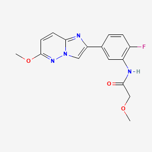 molecular formula C16H15FN4O3 B2536392 N-(2-fluoro-5-(6-methoxyimidazo[1,2-b]pyridazin-2-yl)phenyl)-2-methoxyacetamide CAS No. 953245-22-2