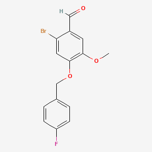 2-Bromo-4-[(4-fluorobenzyl)oxy]-5-methoxybenzaldehyde