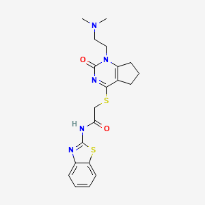 N-(benzo[d]thiazol-2-yl)-2-((1-(2-(dimethylamino)ethyl)-2-oxo-2,5,6,7-tetrahydro-1H-cyclopenta[d]pyrimidin-4-yl)thio)acetamide