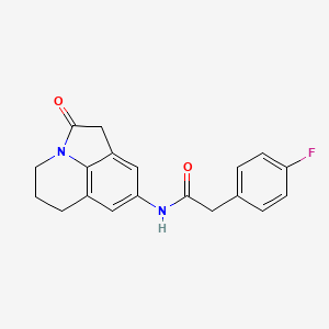 2-(4-fluorophenyl)-N-(2-oxo-2,4,5,6-tetrahydro-1H-pyrrolo[3,2,1-ij]quinolin-8-yl)acetamide