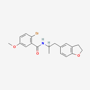 molecular formula C19H20BrNO3 B2536425 2-bromo-N-(1-(2,3-dihydrobenzofuran-5-yl)propan-2-yl)-5-methoxybenzamide CAS No. 2034516-54-4