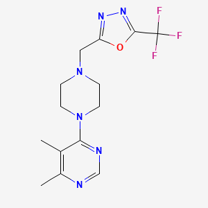 2-[[4-(5,6-Dimethylpyrimidin-4-yl)piperazin-1-yl]methyl]-5-(trifluoromethyl)-1,3,4-oxadiazole