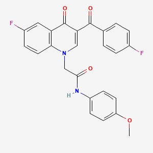 2-[6-fluoro-3-(4-fluorobenzoyl)-4-oxoquinolin-1-yl]-N-(4-methoxyphenyl)acetamide