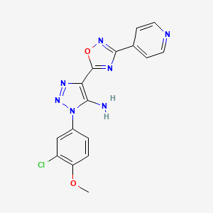 1-(3-chloro-4-methoxyphenyl)-4-[3-(pyridin-4-yl)-1,2,4-oxadiazol-5-yl]-1H-1,2,3-triazol-5-amine