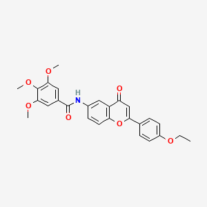 molecular formula C27H25NO7 B2536432 N-[2-(4-乙氧基苯基)-4-氧代-4H-色满-6-基]-3,4,5-三甲氧基苯甲酰胺 CAS No. 923194-27-8