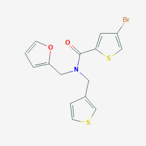 4-bromo-N-(furan-2-ylmethyl)-N-(thiophen-3-ylmethyl)thiophene-2-carboxamide