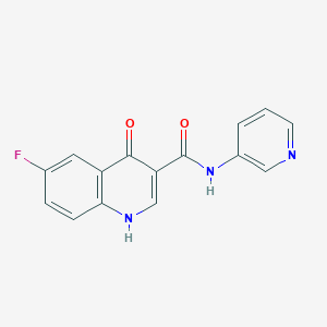 6-fluoro-4-hydroxy-N-(pyridin-3-yl)quinoline-3-carboxamide