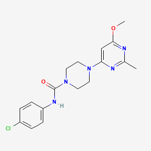 molecular formula C17H20ClN5O2 B2536439 N-(4-chlorophenyl)-4-(6-methoxy-2-methylpyrimidin-4-yl)piperazine-1-carboxamide CAS No. 946249-21-4