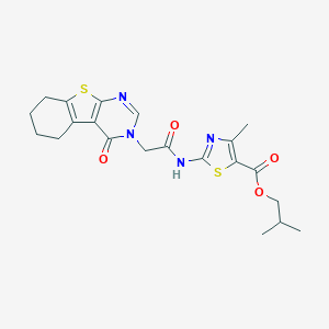 isobutyl 4-methyl-2-{[(4-oxo-5,6,7,8-tetrahydro[1]benzothieno[2,3-d]pyrimidin-3(4H)-yl)acetyl]amino}-1,3-thiazole-5-carboxylate