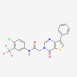 N-[4-chloro-3-(trifluoromethyl)phenyl]-2-(4-oxo-7-phenylthieno[3,2-d]pyrimidin-3(4H)-yl)acetamide