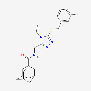 N-[(4-ethyl-5-{[(3-fluorophenyl)methyl]sulfanyl}-4H-1,2,4-triazol-3-yl)methyl]adamantane-1-carboxamide