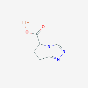 molecular formula C6H6LiN3O2 B2536447 锂；6,7-二氢-5H-吡咯并[2,1-c][1,2,4]三唑-5-羧酸盐 CAS No. 2416236-21-8