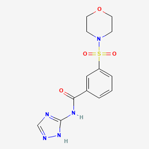 molecular formula C13H15N5O4S B2536450 3-morpholin-4-ylsulfonyl-N-(1H-1,2,4-triazol-5-yl)benzamide CAS No. 380209-37-0