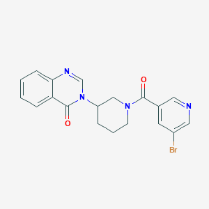 molecular formula C19H17BrN4O2 B2536458 3-(1-(5-溴烟酰)哌啶-3-基)喹唑啉-4(3H)-酮 CAS No. 2034533-45-2