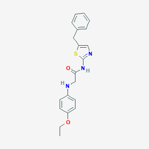 molecular formula C20H21N3O2S B253646 N-(5-benzyl-1,3-thiazol-2-yl)-N~2~-(4-ethoxyphenyl)glycinamide 
