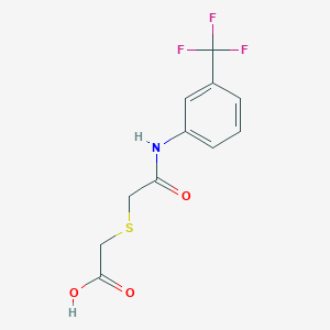 molecular formula C11H10F3NO3S B2536462 2-({2-Oxo-2-[3-(trifluoromethyl)anilino]-ethyl}sulfanyl)acetic acid CAS No. 338421-05-9