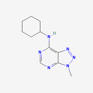 molecular formula C11H16N6 B2536471 N-cyclohexyl-3-methyltriazolo[4,5-d]pyrimidin-7-amine CAS No. 73300-23-9
