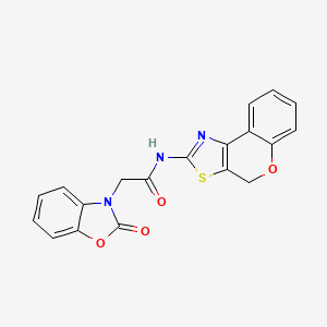 molecular formula C19H13N3O4S B2536478 N-(4H-chromeno[4,3-d]thiazol-2-yl)-2-(2-oxobenzo[d]oxazol-3(2H)-yl)acetamide CAS No. 1207003-43-7