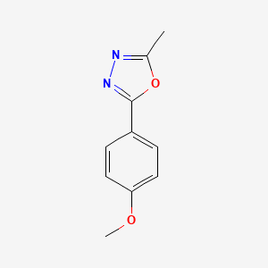 molecular formula C10H10N2O2 B2536480 2-(4-Methoxyphenyl)-5-methyl-1,3,4-oxadiazole CAS No. 25877-54-7