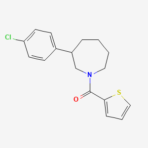 molecular formula C17H18ClNOS B2536481 (3-(4-Chlorophenyl)azepan-1-yl)(thiophen-2-yl)methanone CAS No. 1795471-43-0