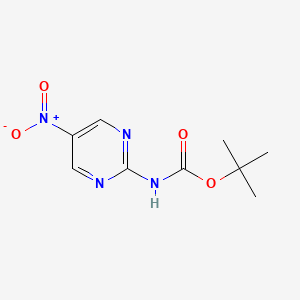 molecular formula C9H12N4O4 B2536482 tert-Butyl (5-nitropyrimidin-2-yl)carbamate CAS No. 436161-77-2