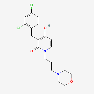 molecular formula C19H22Cl2N2O3 B2536486 3-(2,4-dichlorobenzyl)-4-hydroxy-1-(3-morpholinopropyl)-2(1H)-pyridinone CAS No. 478063-85-3